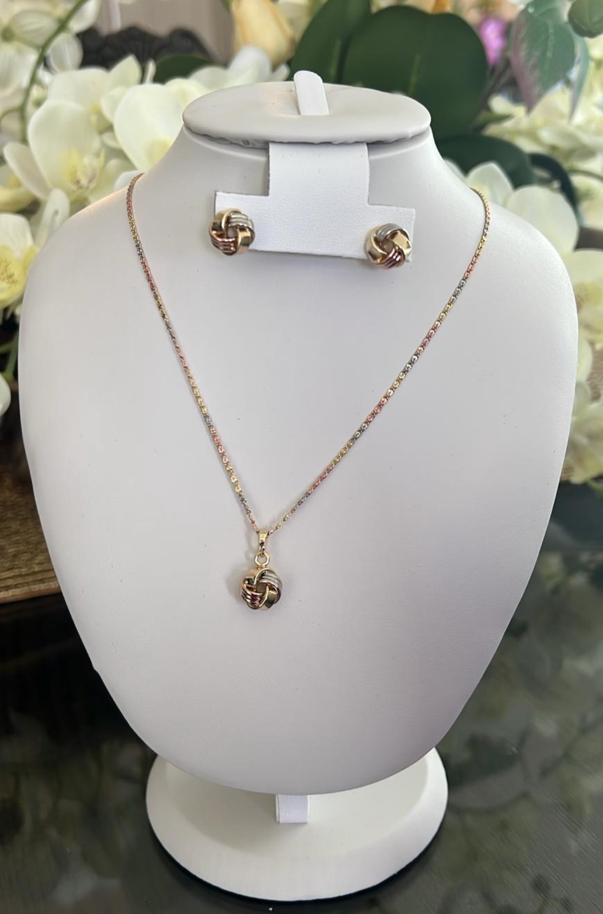Set rose and silver