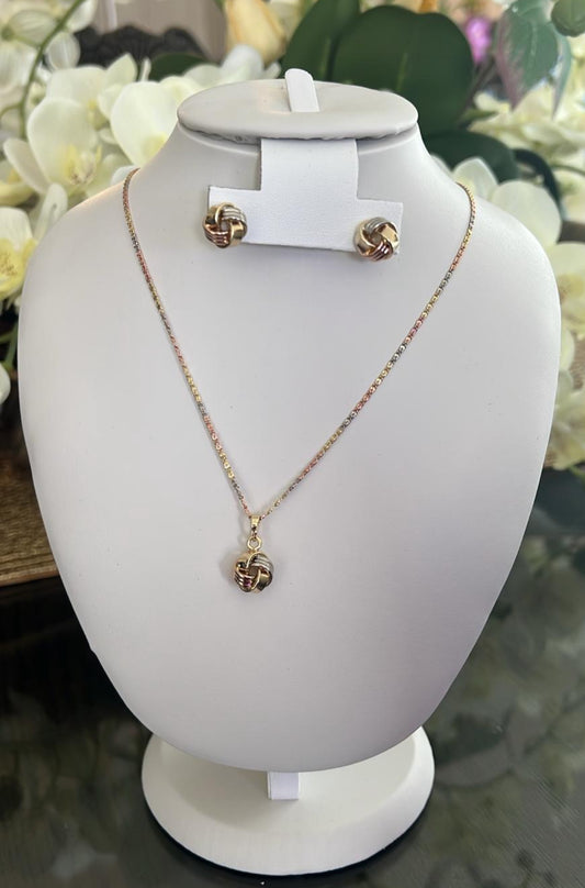 Set rose and silver